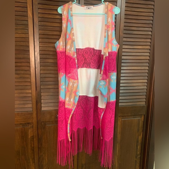 Crazy Train Colorful Vest (fits about Small/Medium) - Picture 2 of 8